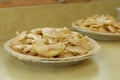 Preparing and making apple pies Royalty Free Stock Photo